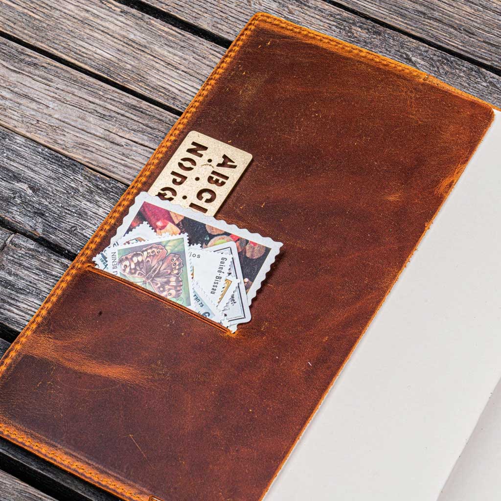 Slim Leather Notebook Cover - A5