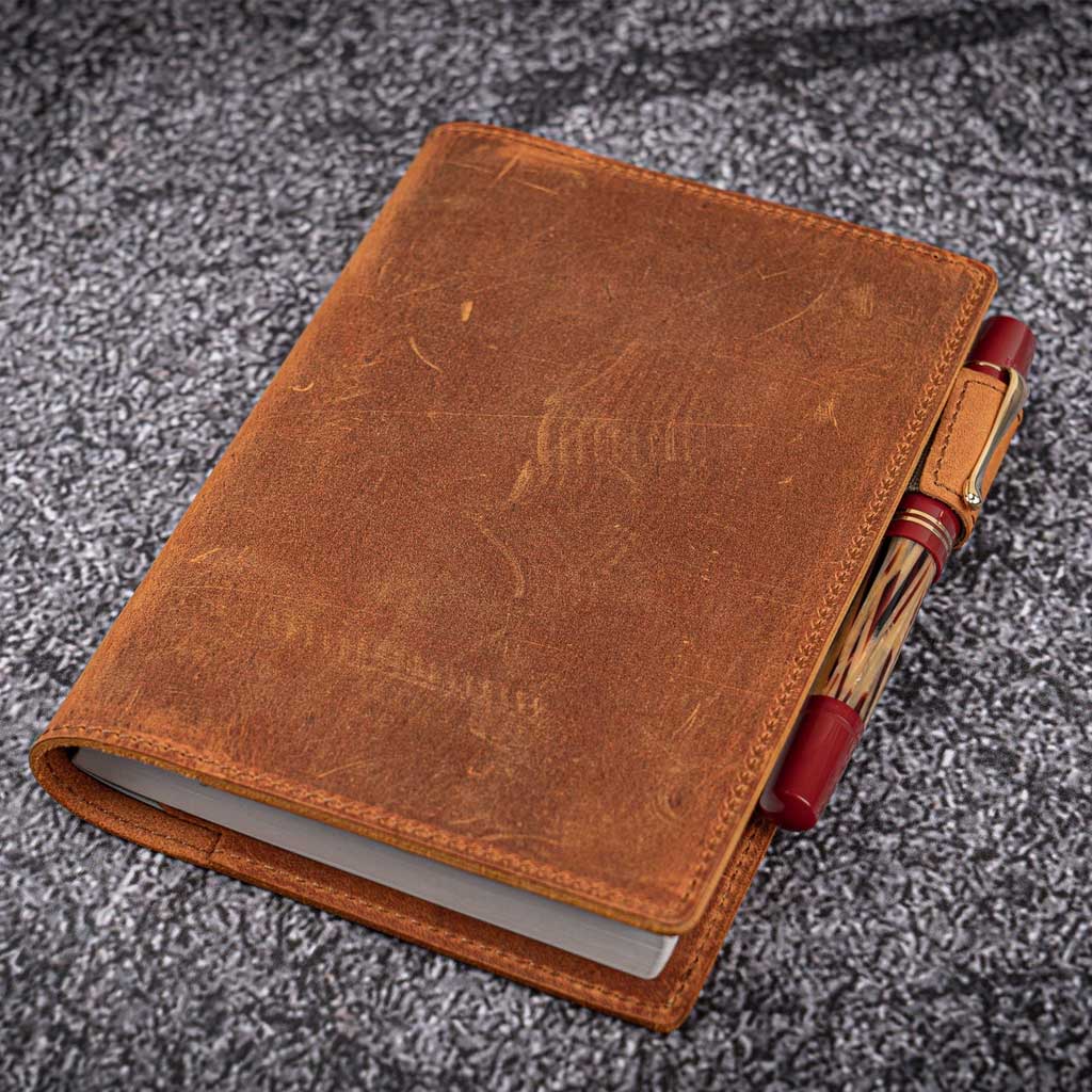 Slim Leather Notebook Cover - A6