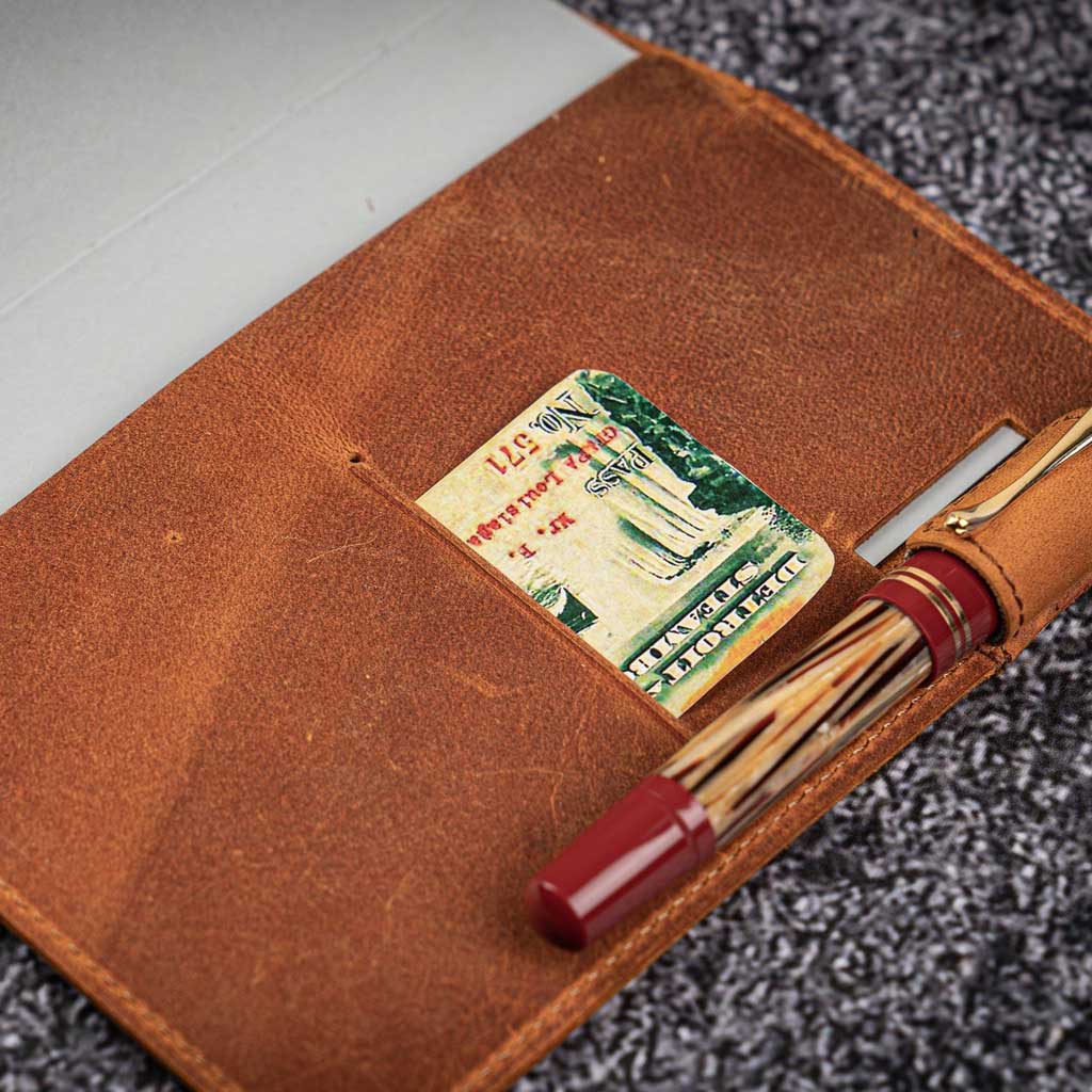Slim Leather Notebook Cover - A6
