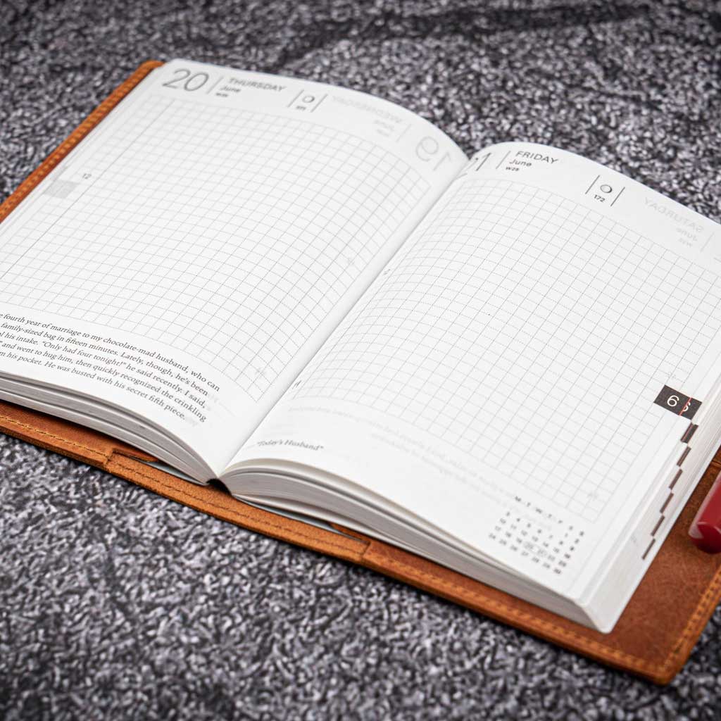 Slim Leather Notebook Cover - A6