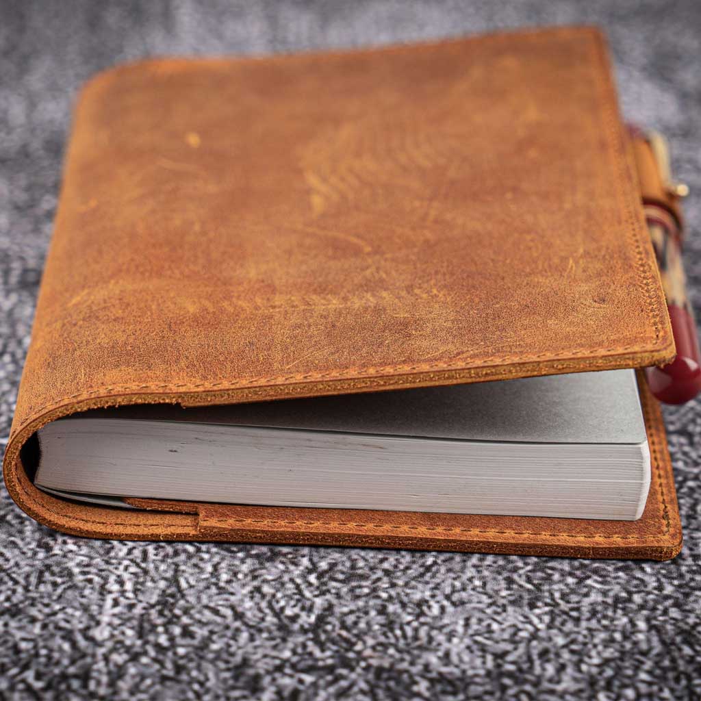Slim Leather Notebook Cover - A6