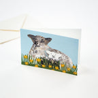 Tarjeta de cordero de primavera