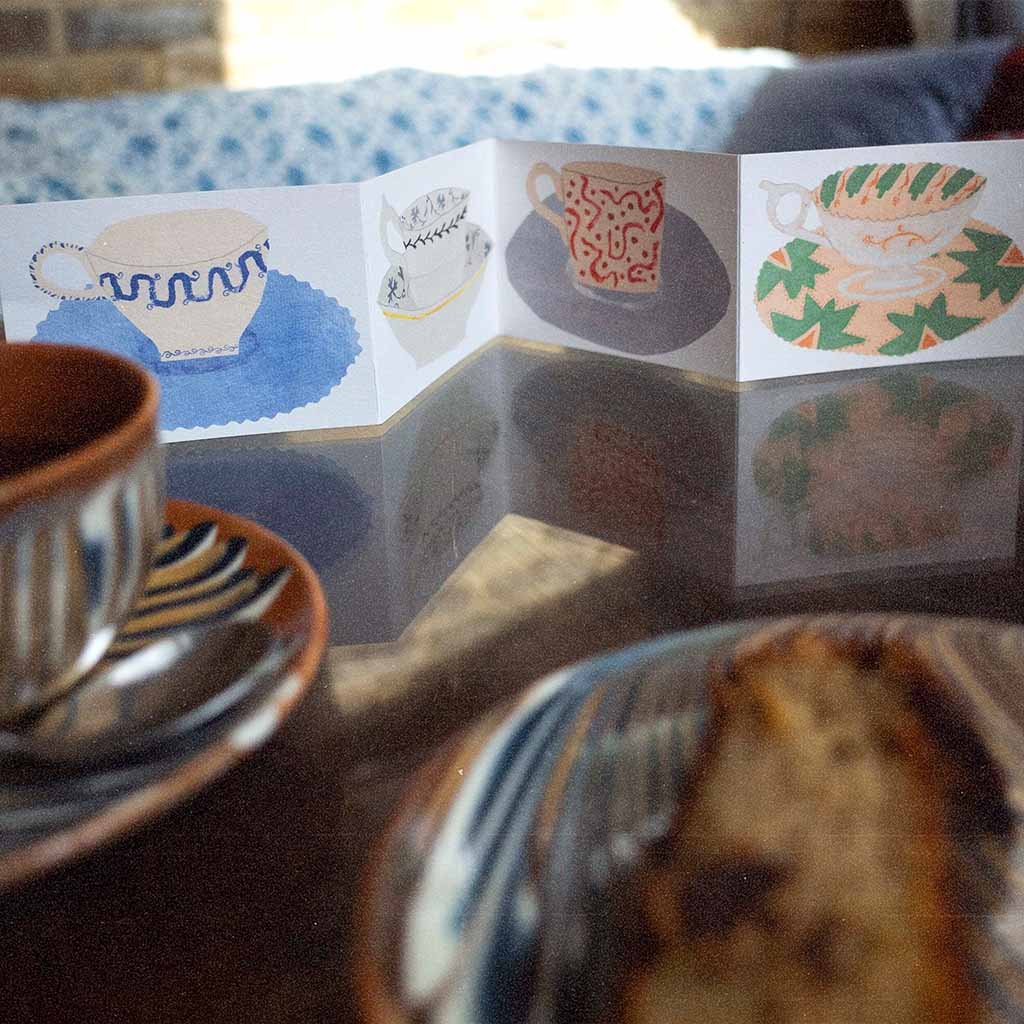 Teacups and Saucers Mini Card