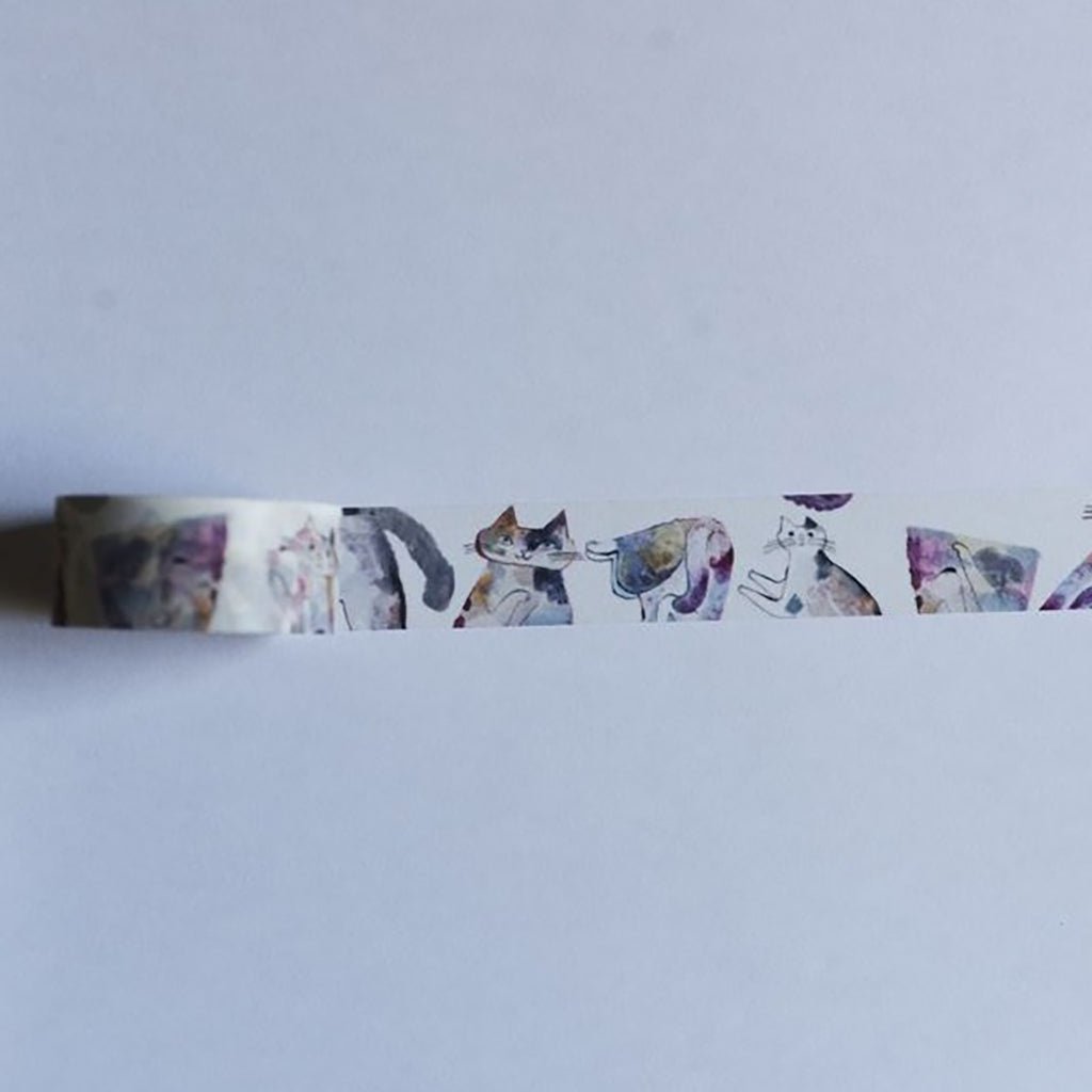 Toraneko Bonbon Washi Tape - Cat Cat Cat