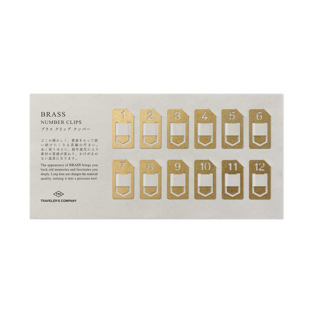 Traveler's Brass Number Clips