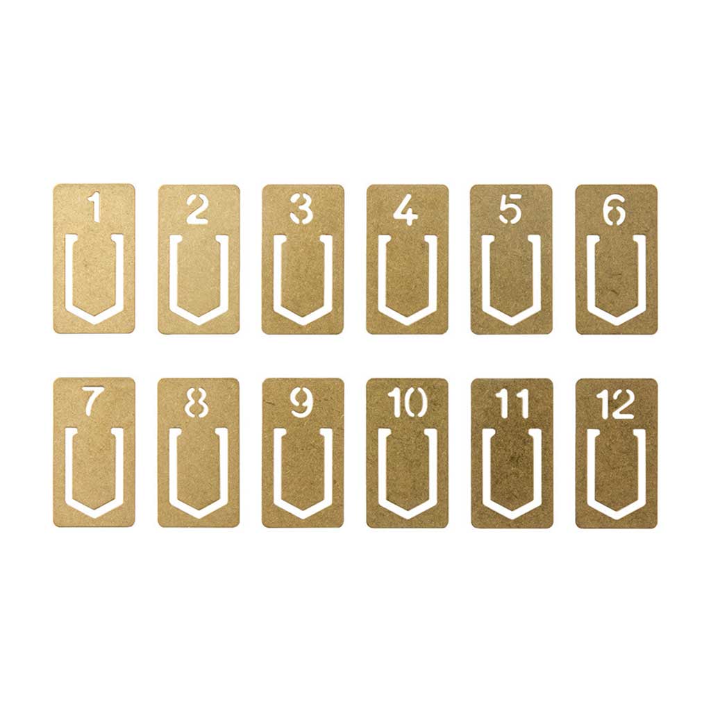 Traveler's Brass Number Clips