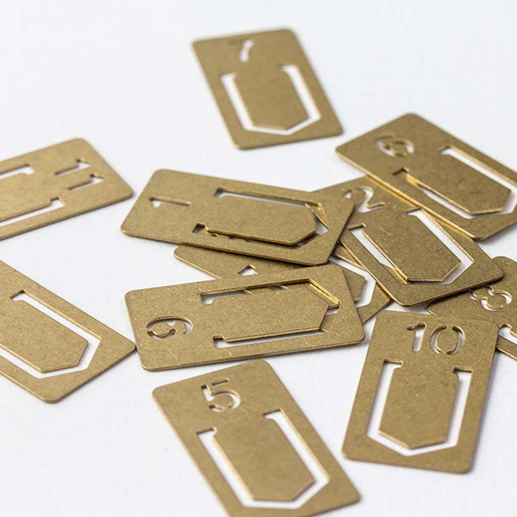 Traveler's Brass Number Clips