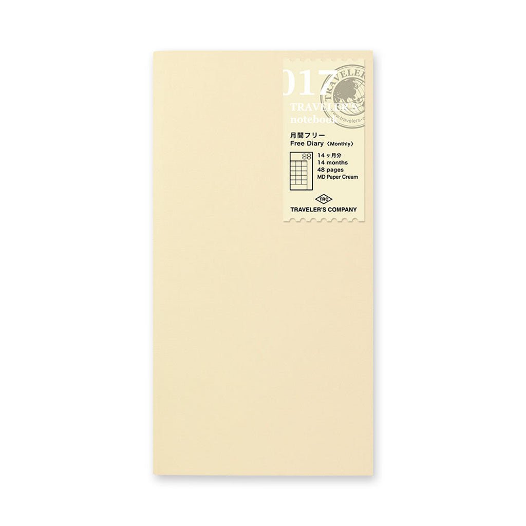 Traveler's Notebook Refill Diary Monthly - 017