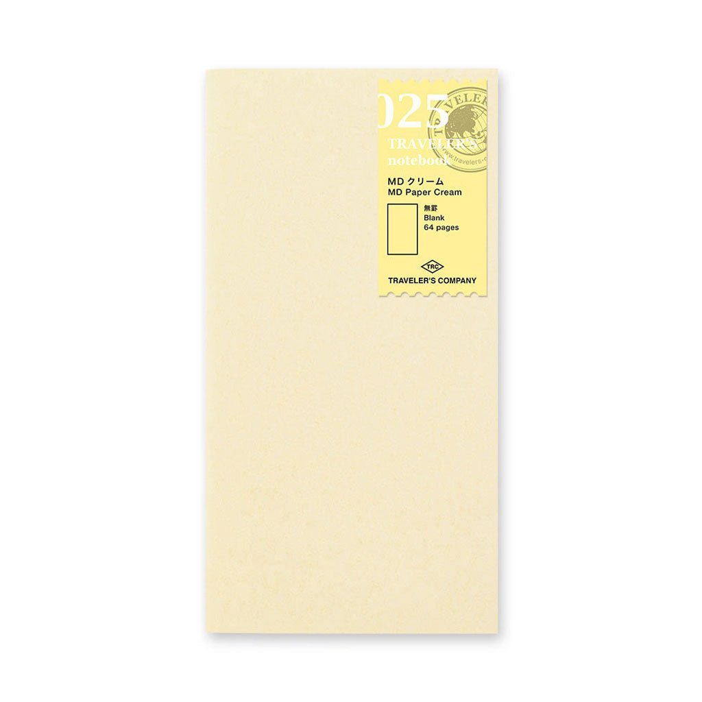 Traveler's Notebook Refill MD Paper Cream Blank - 025