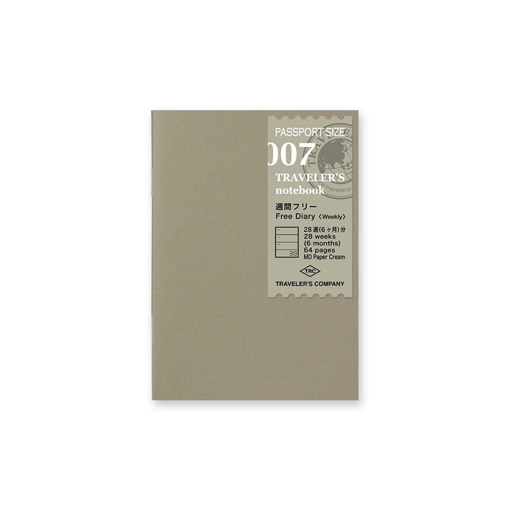 Traveler's Passport Notebook Refill Diary Weekly - P007
