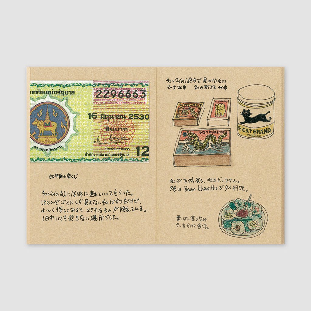 Recharge pour carnet de voyage Traveler's Notebook papier kraft - P009