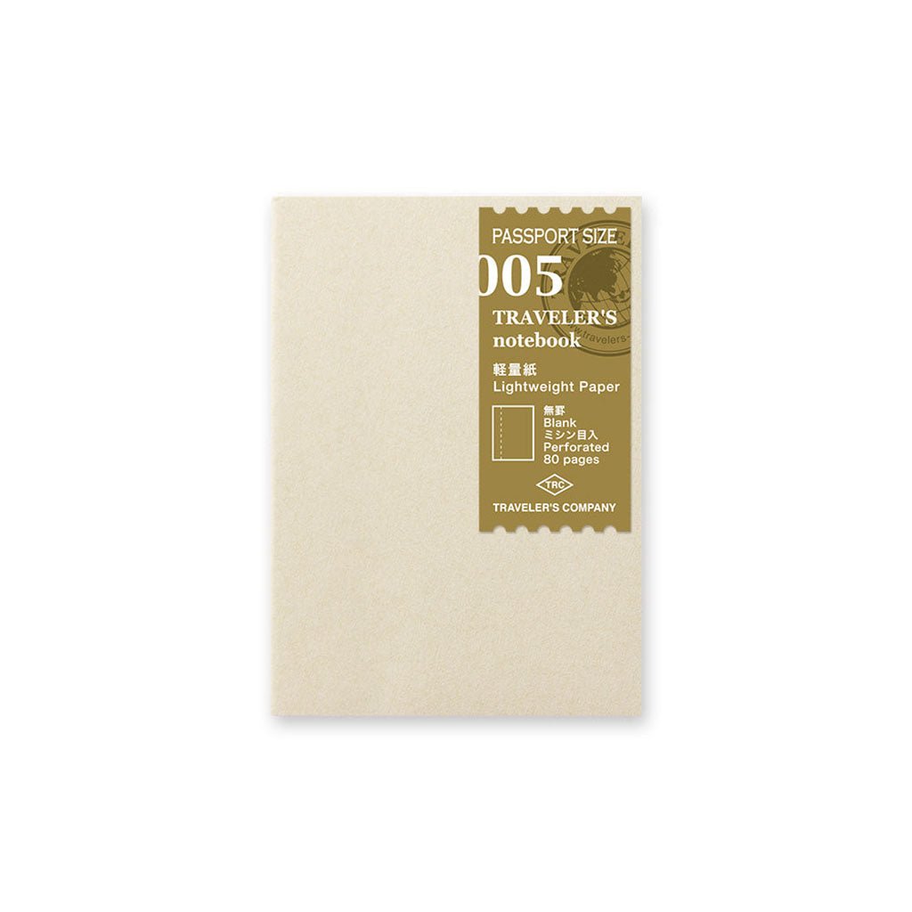 Traveler's Passport Notebook Refill Lightweight Paper - P005