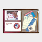 Bolsillo con cremallera para cuaderno de pasaporte del viajero - P004