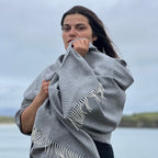 Uniform Grey Merino Lambswool Wrap
