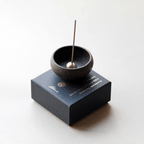 Bol Wabi-Sabi avec porte-encens dôme en laiton